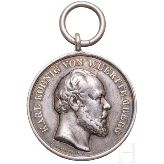 Silberne Milit&auml;rverdienstmedaille K&ouml;nig Karl 1864
