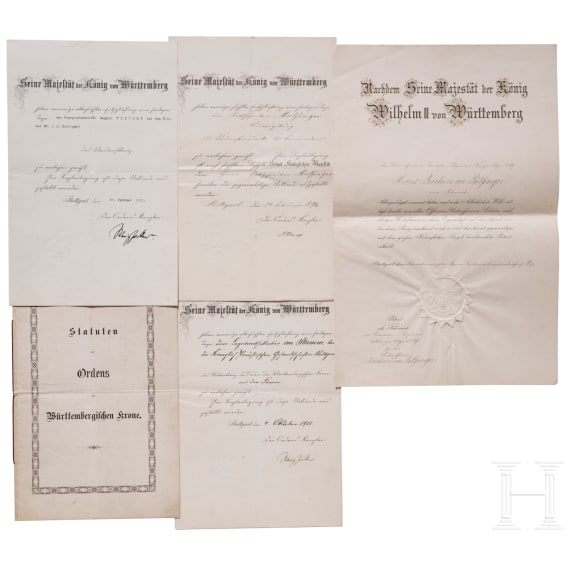 Urkundenkonvolut W&uuml;rttemberg