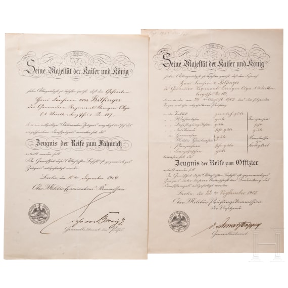 Urkundenkonvolut W&uuml;rttemberg