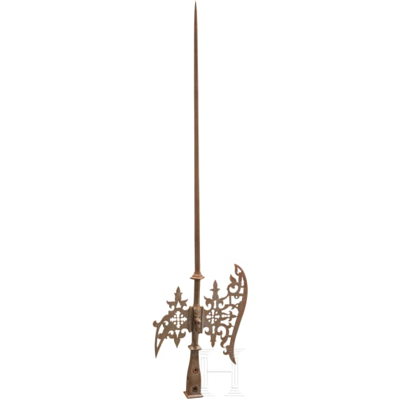 A halberd head in 1600's Italian style, historicism, circa 1900