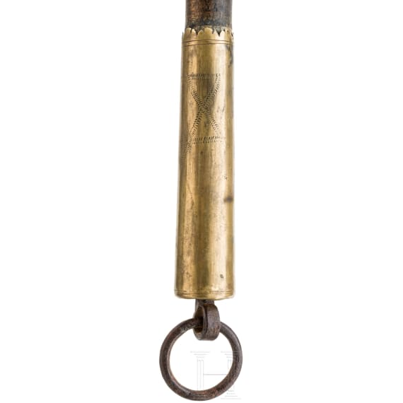 A Hungarian bronze mace, 17th century