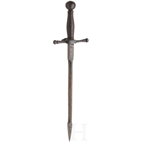 A German left-hand dagger with armour piercing blade, ca. 1600
