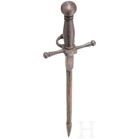 A German left-hand dagger with armour piercing blade, ca. 1600