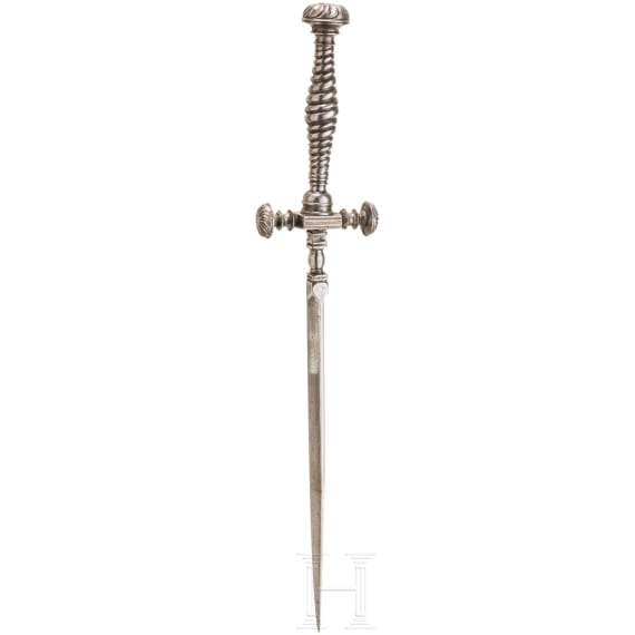 A large Italian full iron stiletto, mid-17th century