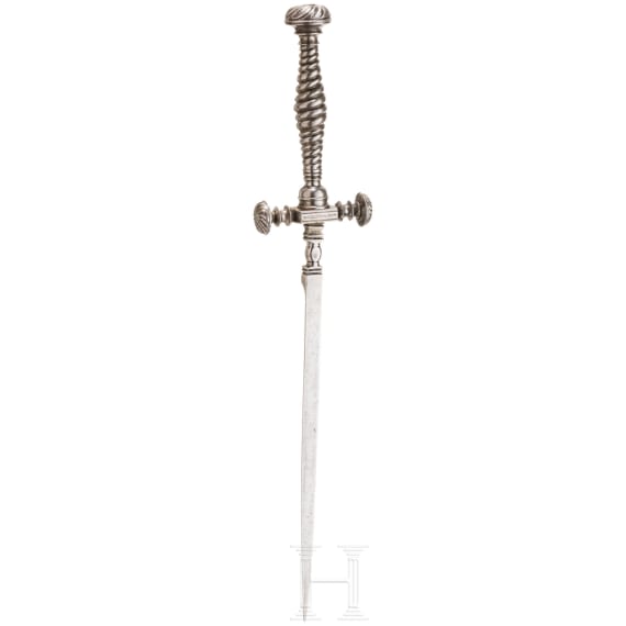 A large Italian full iron stiletto, mid-17th century