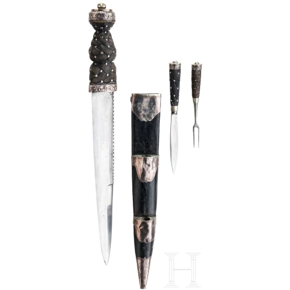 A Scottish silver mounted dirk, mid 19th century