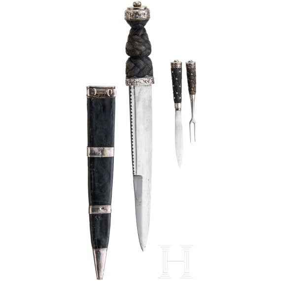A Scottish silver mounted dirk, mid 19th century