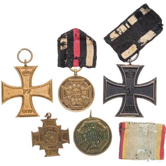 F&uuml;nf Auszeichnungen, deutsch 1870 - 1887