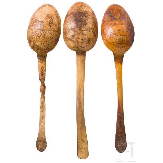 Three Sterzing spoons, circa 1800