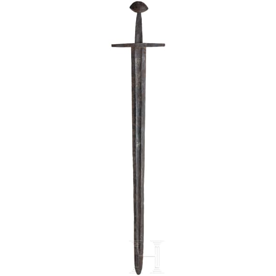 A German medieval sword with Brazil nut pommel, 13th century