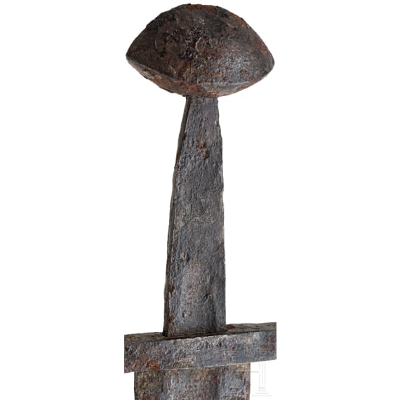 A German medieval sword with Brazil nut pommel, 13th century