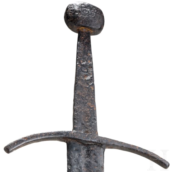 A German hand-and-a-half sword, mid 14th century