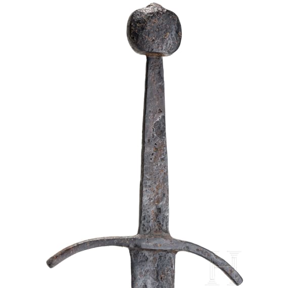 A German hand-and-a-half sword, mid 14th century
