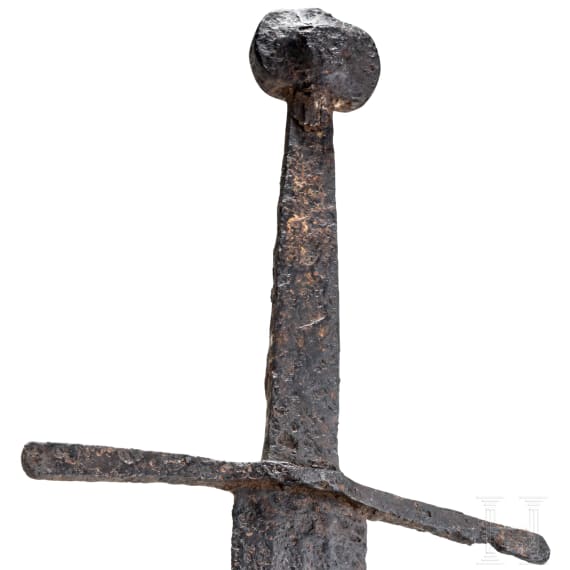 A German hand-and-a-half sword, circa 1400
