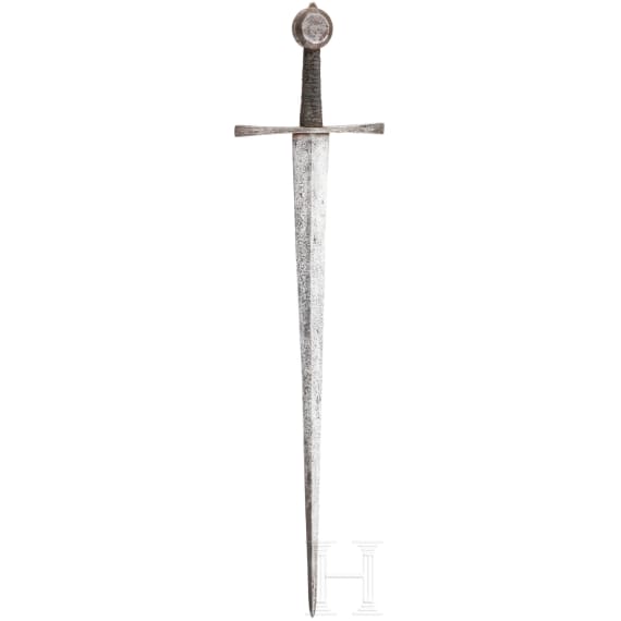 A short German hand-and-half thrusting sword (estoc), first half of the 15th century