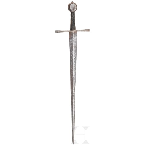 A short German hand-and-half thrusting sword (estoc), first half of the 15th century