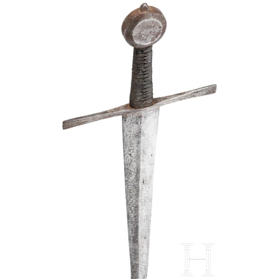 A short German hand-and-half thrusting sword (estoc), first half of the 15th century