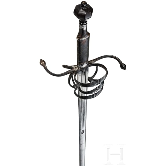 A large German hand-and-a-half sword with Solingen blade, circa 1570