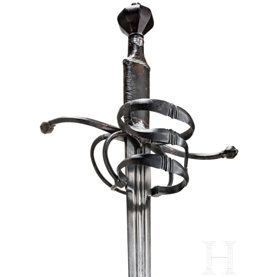A large German hand-and-a-half sword with Solingen blade, circa 1570