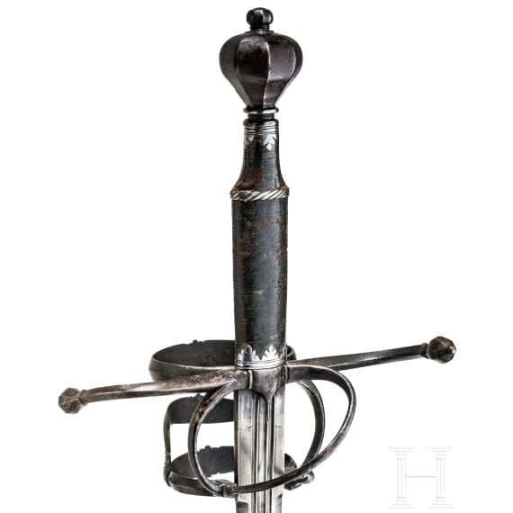 A large German hand-and-a-half sword with Solingen blade, circa 1570