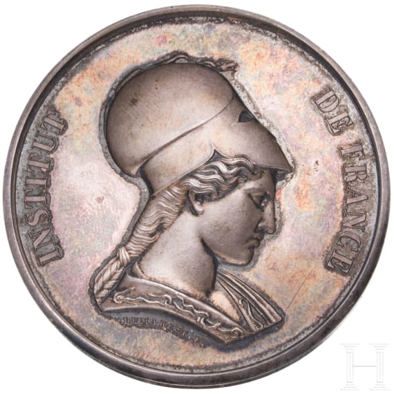 Robert Wilhelm Bunsen - Silbermedaille des Institut de France, datiert 1882