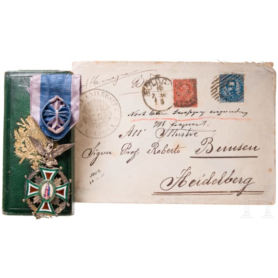 Robert Wilhelm Bunsen - Offizierskreuz des mexikanischen Guadalupe-Ordens, verliehen 1866