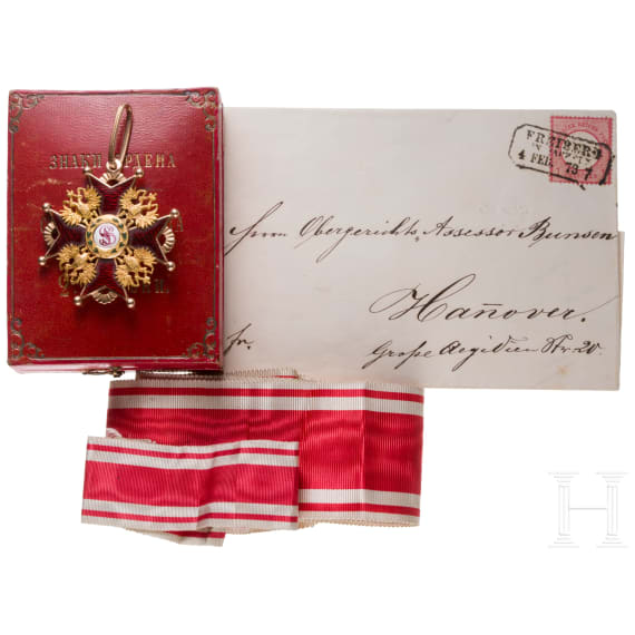 Robert Wilhelm Bunsen - Russischer St. Stanislaus-Orden der 2. Klasse, verliehen 1861