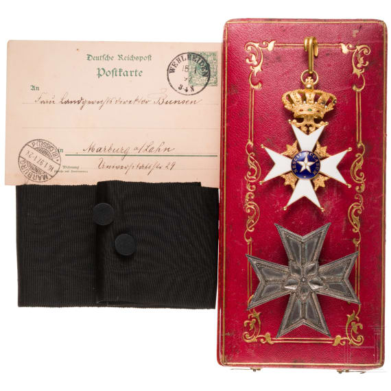 Robert Wilhelm Bunsen - K&ouml;niglich schwedischer Nordstern-Orden, Kommandeur-Set, verliehen 1865