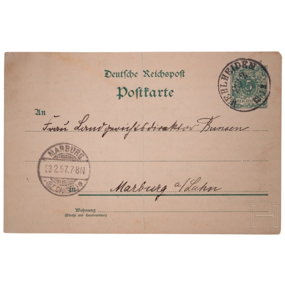 Robert Wilhelm Bunsen - Helmholtz-Medaille der Preu&szlig;ischen Akademie der Wissenschaften, verliehen 1892, und Rudberg-Medaille
