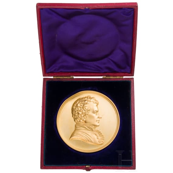 Robert Wilhelm Bunsen - Goldene Humphry-Davy-Medaille der Royal Society, Erstverleihung von 1877