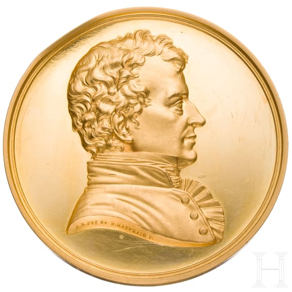 Robert Wilhelm Bunsen - Goldene Humphry-Davy-Medaille der Royal Society, Erstverleihung von 1877