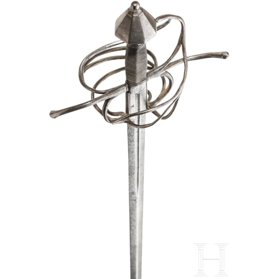 A heavy German military cavalry rapier, circa 1600