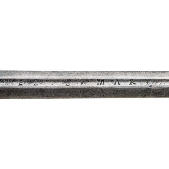 A Dutch or English rapier with silver-inlaid hilt, circa 1610