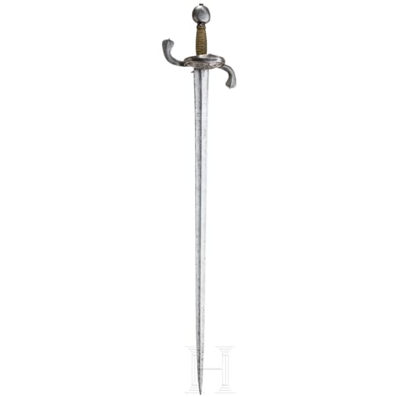 A heavy campaign sword by Peter Munch of Solingen, dated 1643