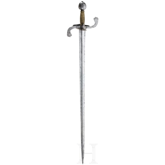 A heavy campaign sword by Peter Munch of Solingen, dated 1643