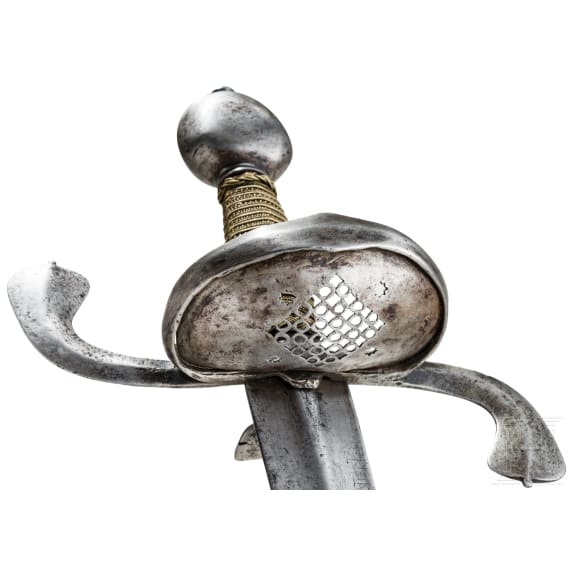 A heavy campaign sword by Peter Munch of Solingen, dated 1643