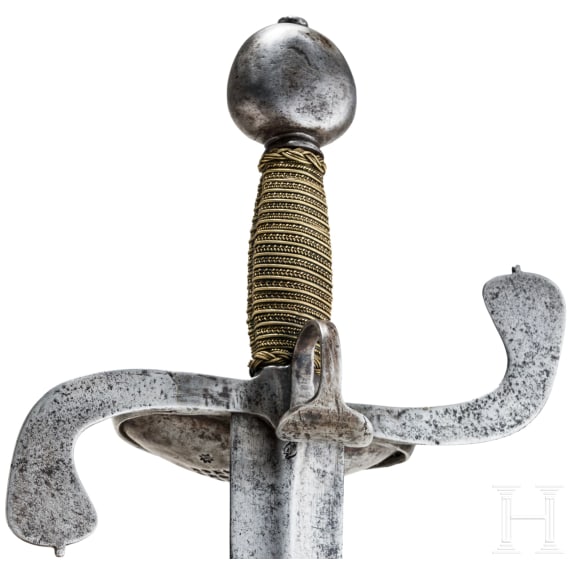 A heavy campaign sword by Peter Munch of Solingen, dated 1643