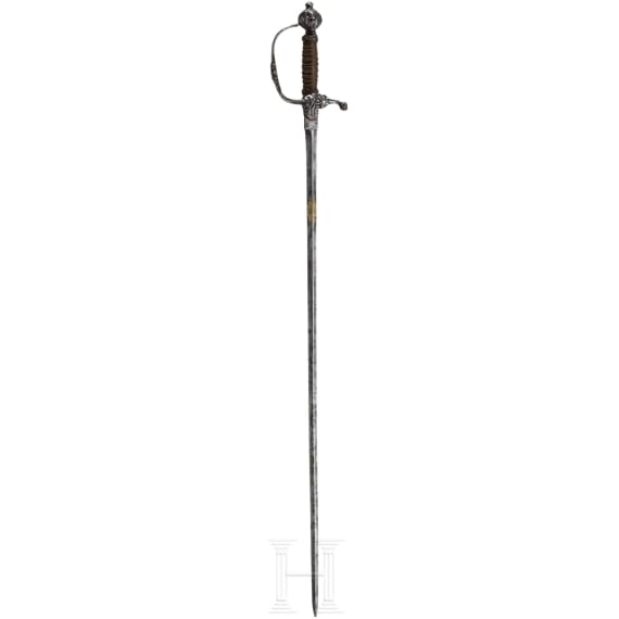 A chiseled smallsword by Jasper Bongen in Solingen, ca. 1660