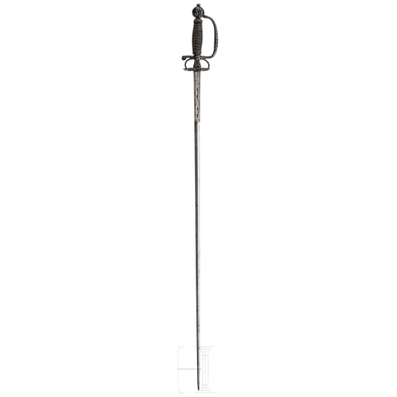 A Brescian smallsword with chiselled hilt, circa 1690/1700