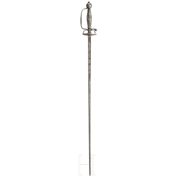 A silver-mounted German small-sword, circa 1720