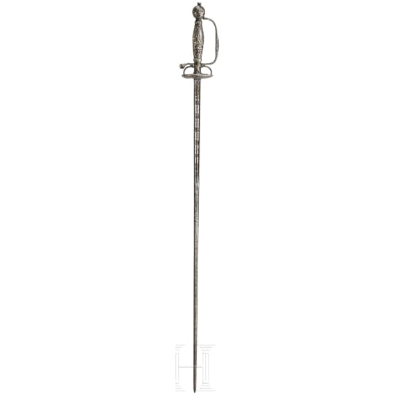 A silver-mounted German small-sword, circa 1720