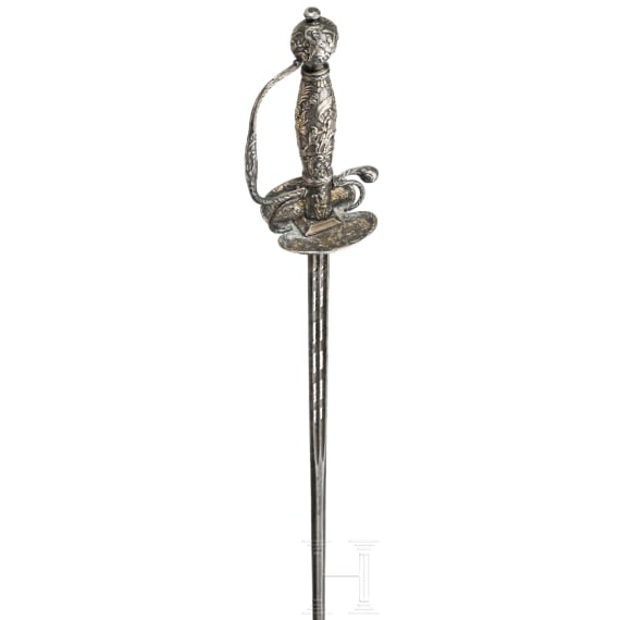 A silver-mounted German small-sword, circa 1720