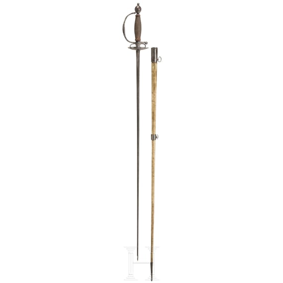 A French smallsword with scabbard, ca. 1720