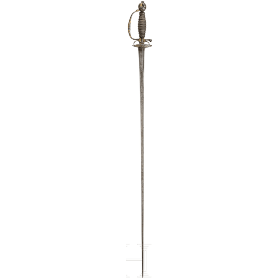 A fine French smallsword with chiselled hilt, circa 1730