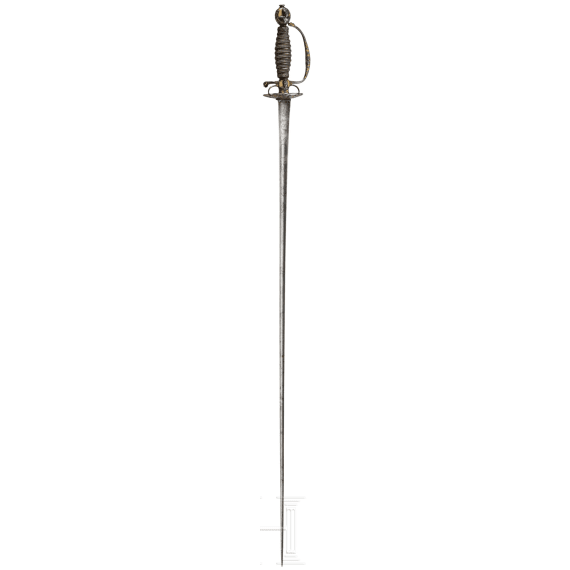 A fine French smallsword with chiselled hilt, circa 1730