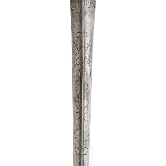 A fine French smallsword with chiselled hilt, circa 1730