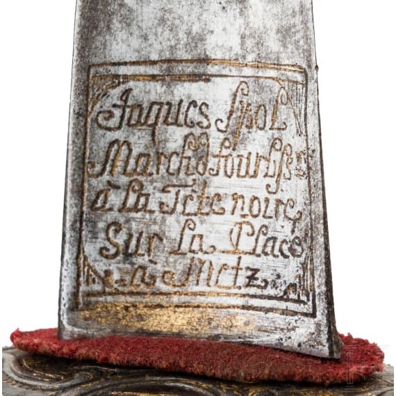 A fine French small-sword with gold and silver damascened hilt, circa 1730
