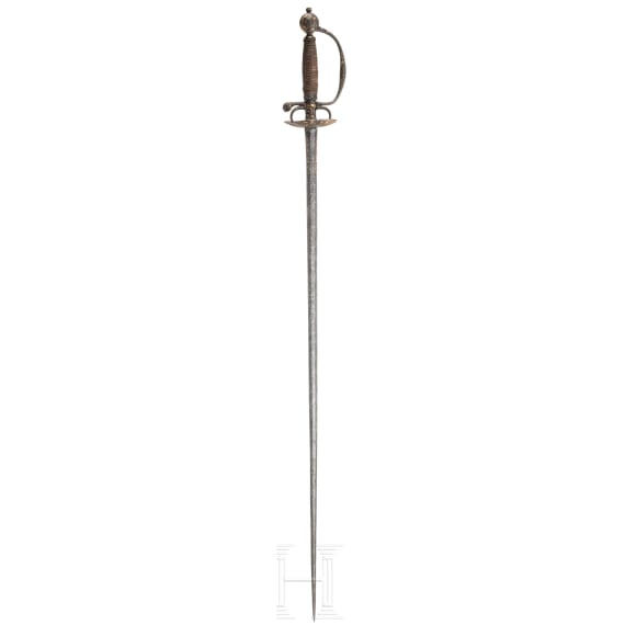 A German small-sword with chiselled hilt, circa 1740
