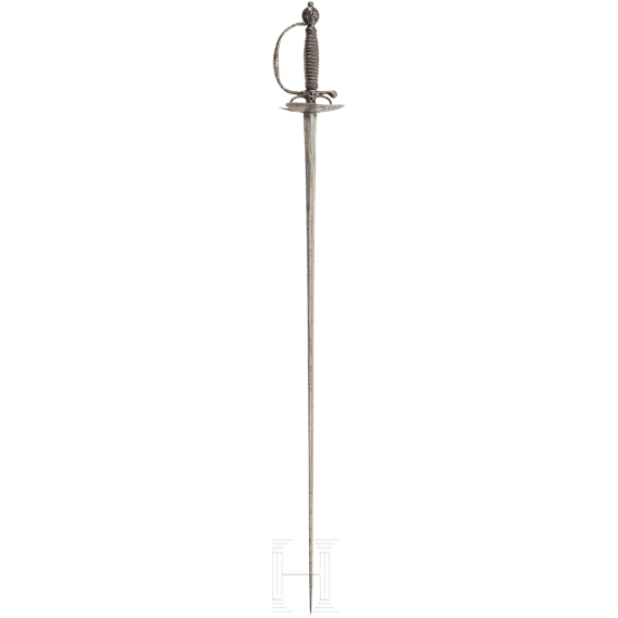 An Italian or French smallsword with pierced iron hilt, ca. 1740