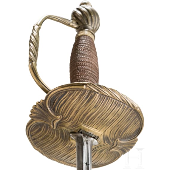 An officer's sword, with Toledo blade, circa 1740